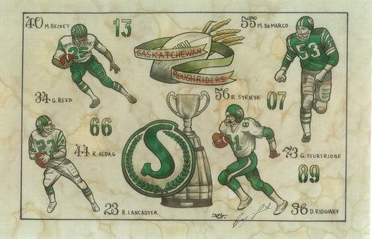 Sask Roughriders Legends Print
