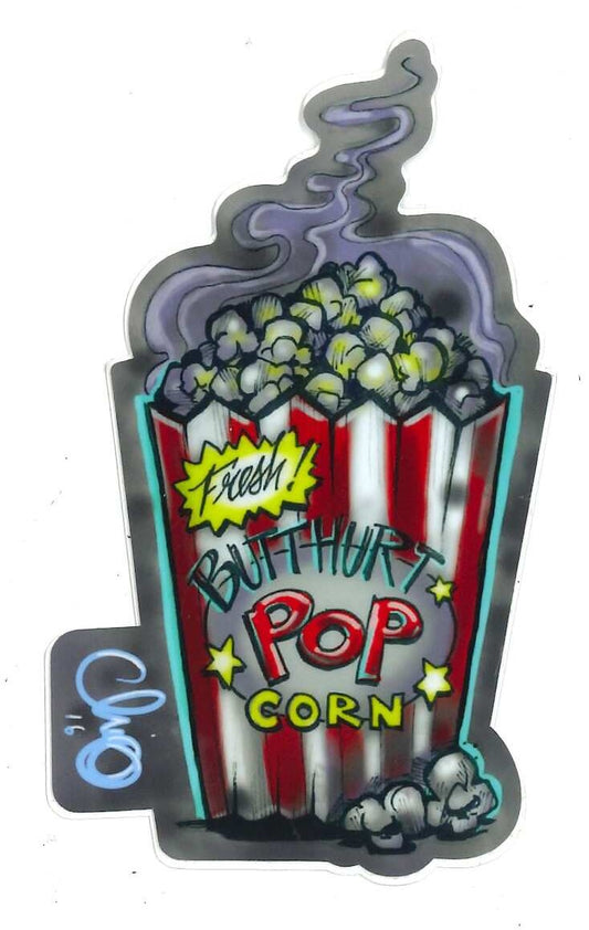 Butt Hurt Popcorn Sticker