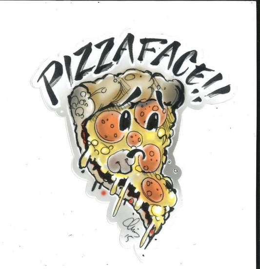 Pizza Face Sticker